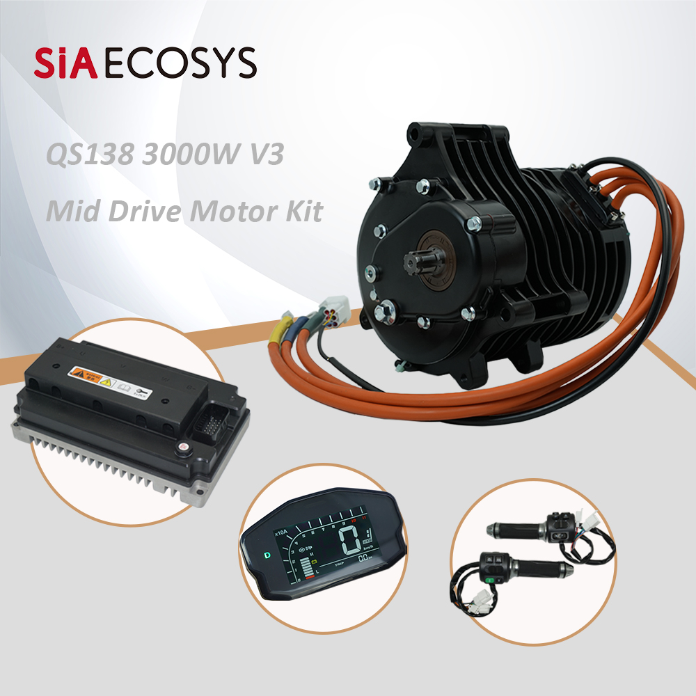 Mid Drive Motor Kit 72V 3000W - Qsmotor qs138 3000w v3 70h 5500w