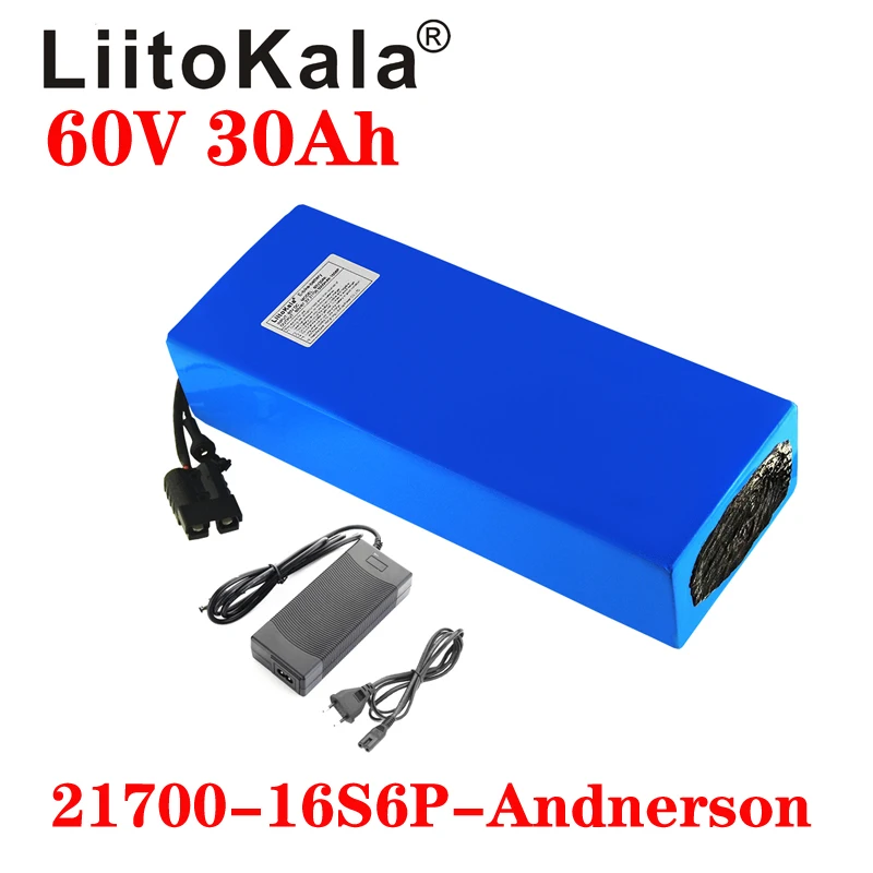 60V 30Ah Electric Scooter Battery - LiitoKala Scooter elétrico bateria de lítio,