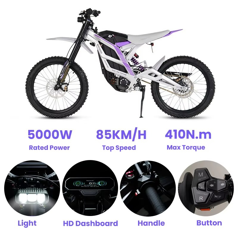 SXLL 79 Moto Elétrica 72V 35Ah - 72V 12000W Electric Dirt Bike avaliação e preço