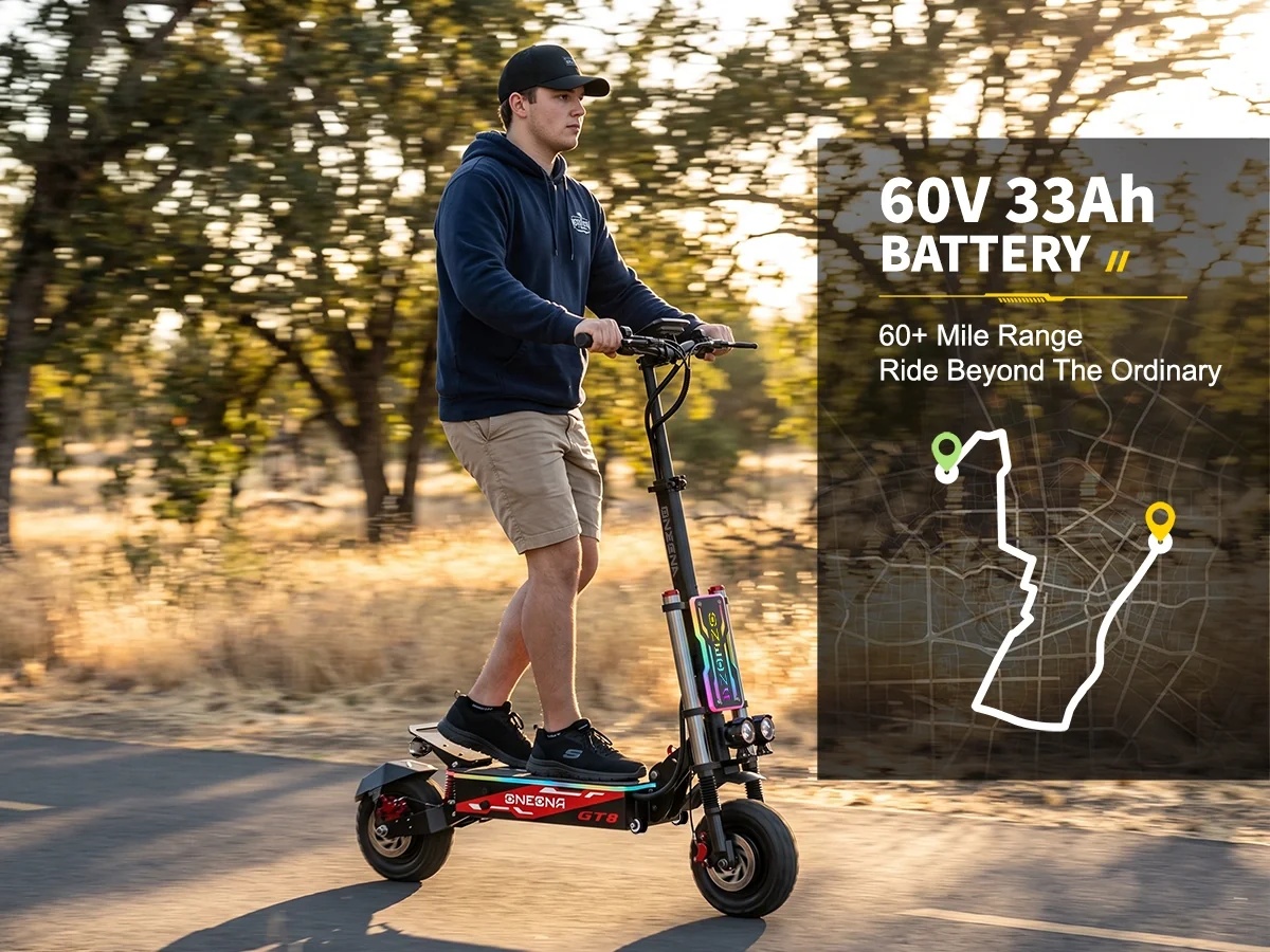 ONECNA NOVO GT8PRO Scooter Elé - 60V 5600W Dual Motor Electric Scooter avaliação e preço