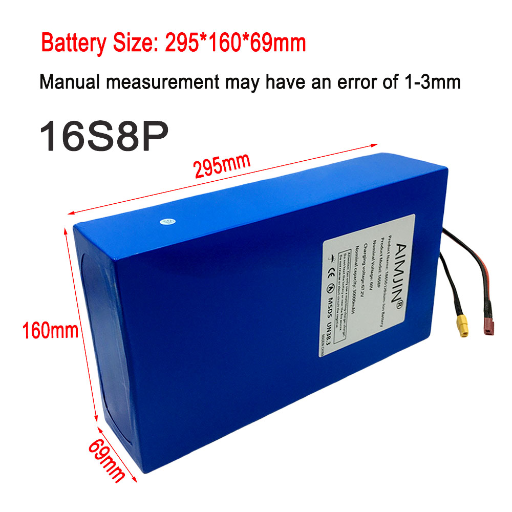 Bateria de Lítio Nova 16S8p 10 - 60V 30Ah Electric Scooter Battery avaliação e preço