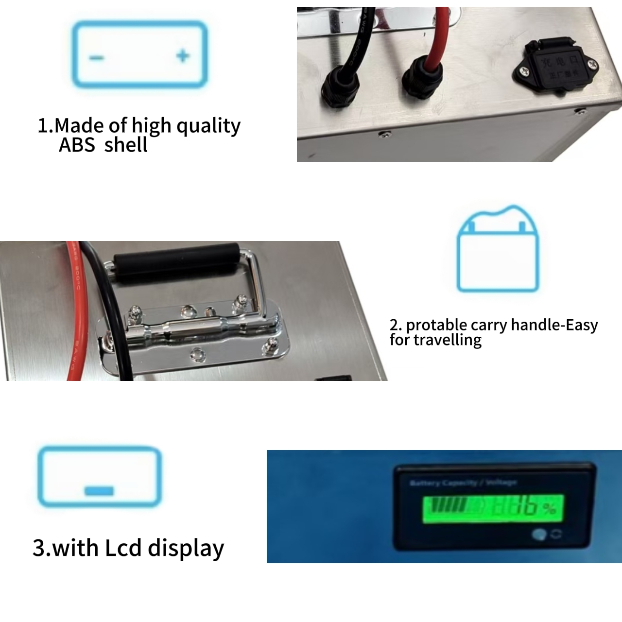 72V 60Ah 60A Lítio Lifepo4 Bat - 72V 60Ah Lifepo4 Battery Pack avaliação e preço