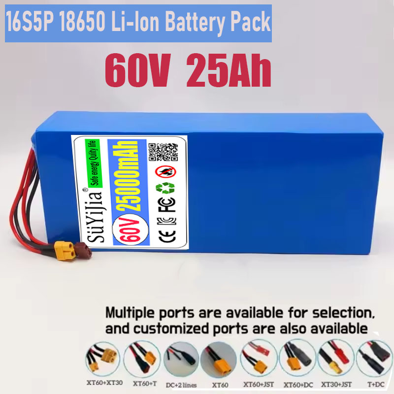 Bateria de lítio 16S5P 60V 25A - 60V 30Ah Electric Scooter Battery avaliação e preço