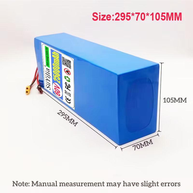 Bateria de lítio 16S5P 60V 25A - 60V 30Ah Electric Scooter Battery avaliação e preço