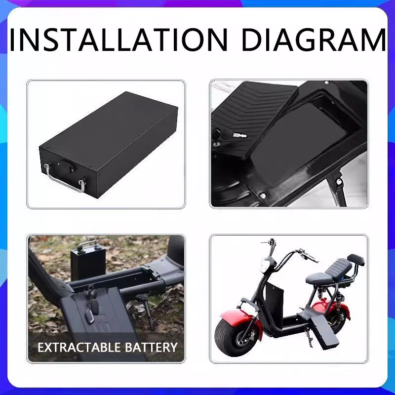 Nova Bateria de Lítio para Veí - 60V 30Ah Electric Scooter Battery avaliação e preço