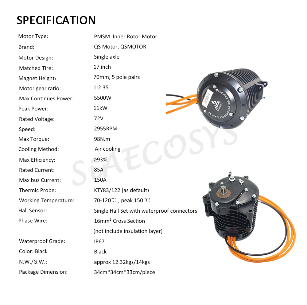 QS MOTOR 138 3000W V3 5500W Ma - Mid Drive Motor Kit 72V 3000W avaliação e preço